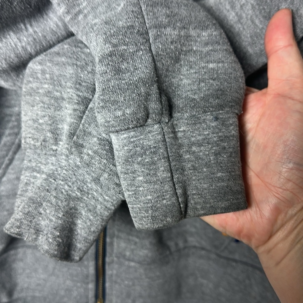 Aviator Nation  Bolt Hoodie Heather Gray Zip-Up Size Small - Picture 6 of 16